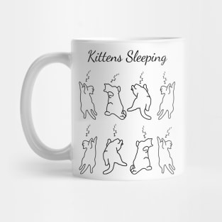 Kittens sleeping lazy cute cats Mug